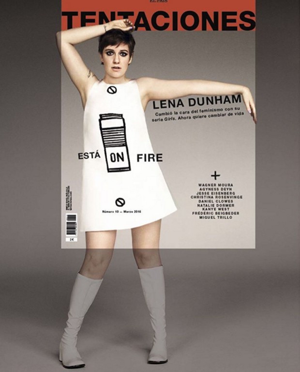 Lena Dunham na capa da revista espanhola (Foto: Reprodução Instagram)