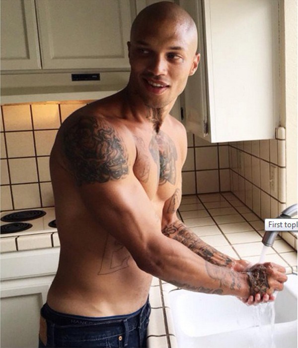 Jeremy Meeks em seu trabalho como modelo (Foto: Reprodução / Instagram)